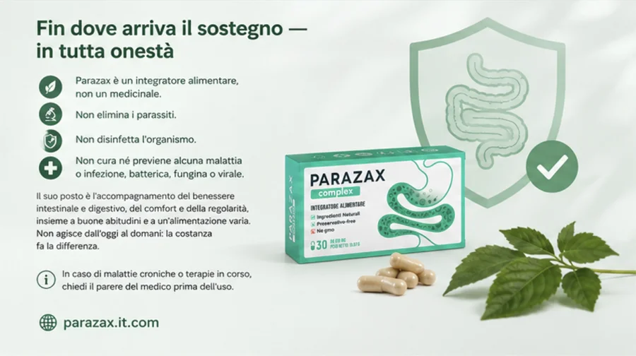 Parazax — integratore alimentare a base di estratti vegetali